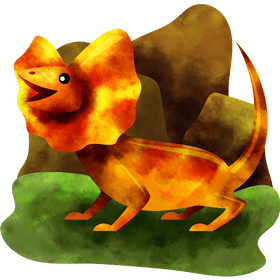 Frilled lizard vector