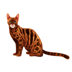 Bengal cat clipart