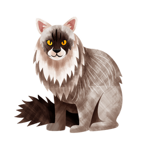 Siberian cat clipart