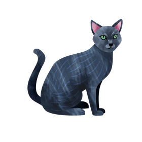Russian blue cat clipart