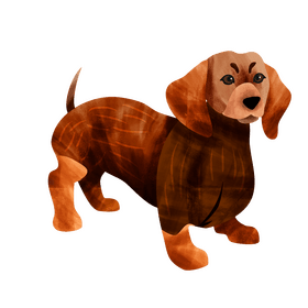 Daschund dog clipart