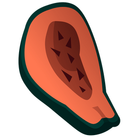 Papaya fruit cartoon clipart