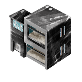 Modern two storey bungalow clipart