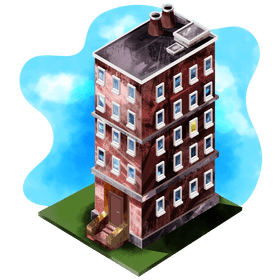 Old style apartment vector
