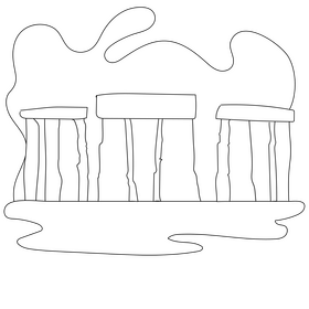 Stonehenge drawing black and white clipart