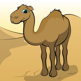 Camel cartoon vector