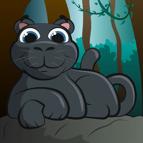 Panther cartoon vector