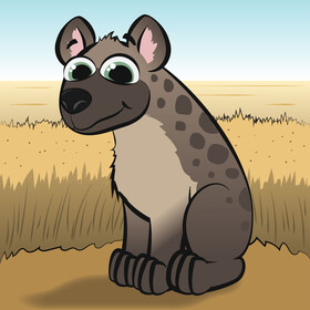 Hyena cartoon vector