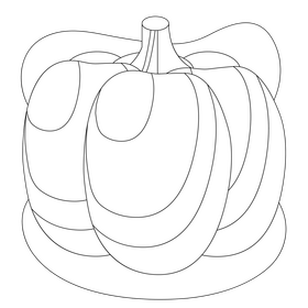 Pumpkin drawing black and white clipart