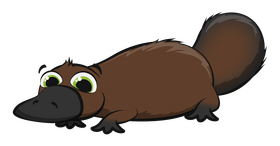 Platypus cartoon clipart