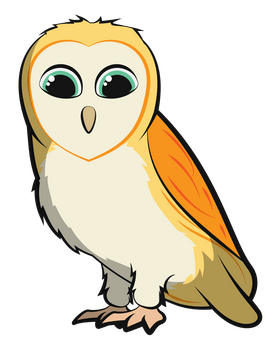 Barn owl cartoon clipart