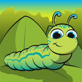 Caterpillar cartoon vector