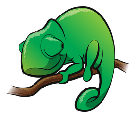 Chameleon cartoon clipart