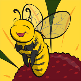 Bee cartoon vector