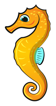 Seahorse cartoon clipart