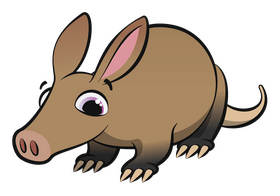 Aardvark cartoon clipart