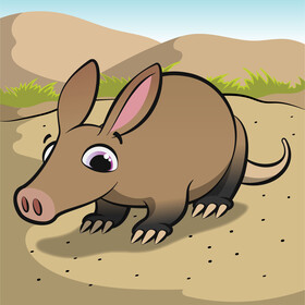 Aardvark cartoon vector