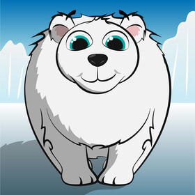 Polar bear cartoon vector