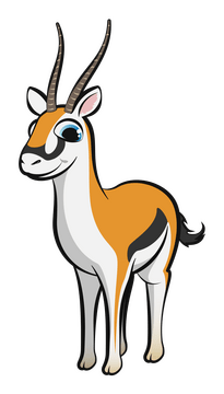 Gazelle cartoon clipart
