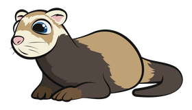 Ferret cartoon clipart