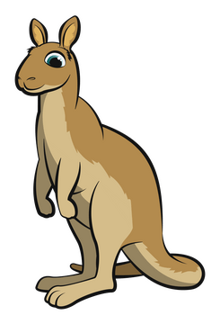 Kangaroo cartoon clipart