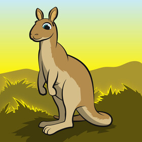 Kangaroo cartoon vector