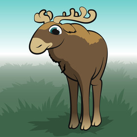 Moose cartoon vector