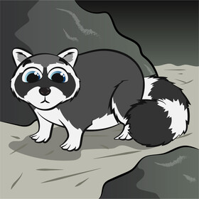 Raccoon cartoon vector