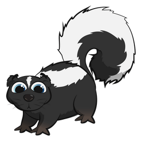 Skunk cartoon clipart