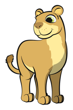 Lioness cartoon clipart