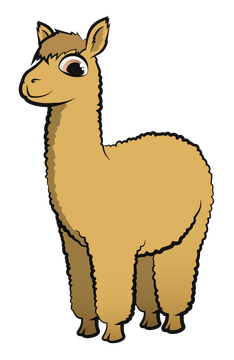 Llama alpaca cartoon clipart