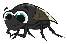 Housefly cartoon clipart