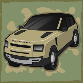 Land Rover Defender vector