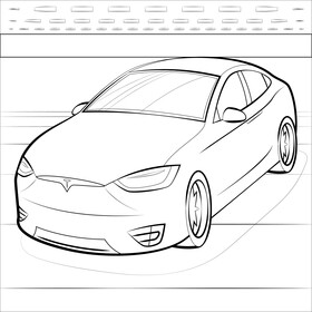 Tesla Model X vector free download