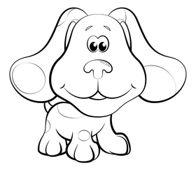Blues clues black and white clipart