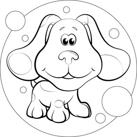 Blues clues drawing black and white vector