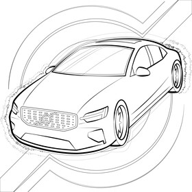 Volvo s60 black and white vector