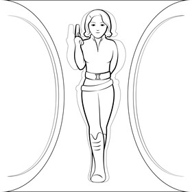 Black widow, avengers black and white vector