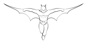Batman black and white clipart