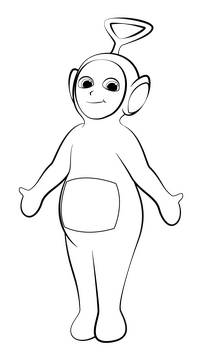 Teletubbies black and white clipart