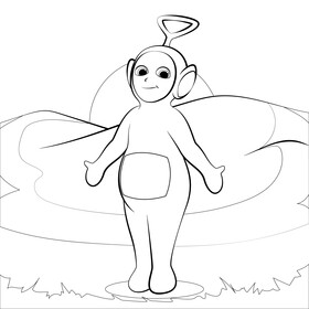 Teletubbies black and white vector
