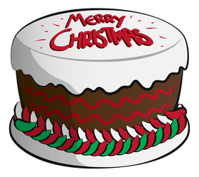 Christmas cake clipart