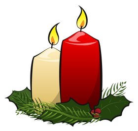 Christmas candle clipart