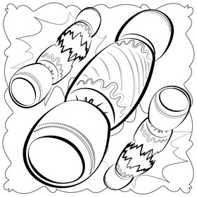 Christmas cracker black and white vector