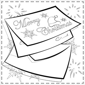 Christmas card black and white vector