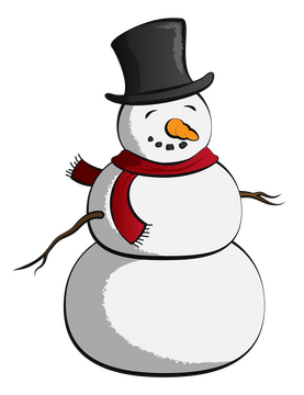 Christmas snowman clipart