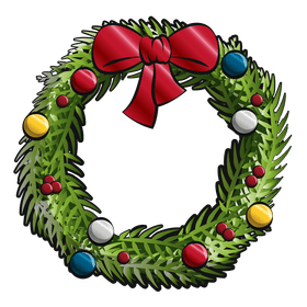 Christmas wreath clipart