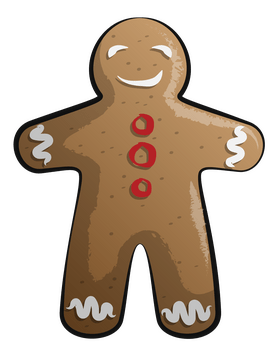 Gingerbread man clipart