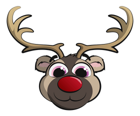 Rudolph head clipart