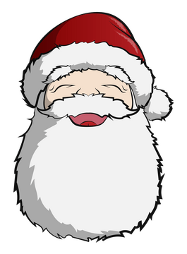 Santa claus face clipart